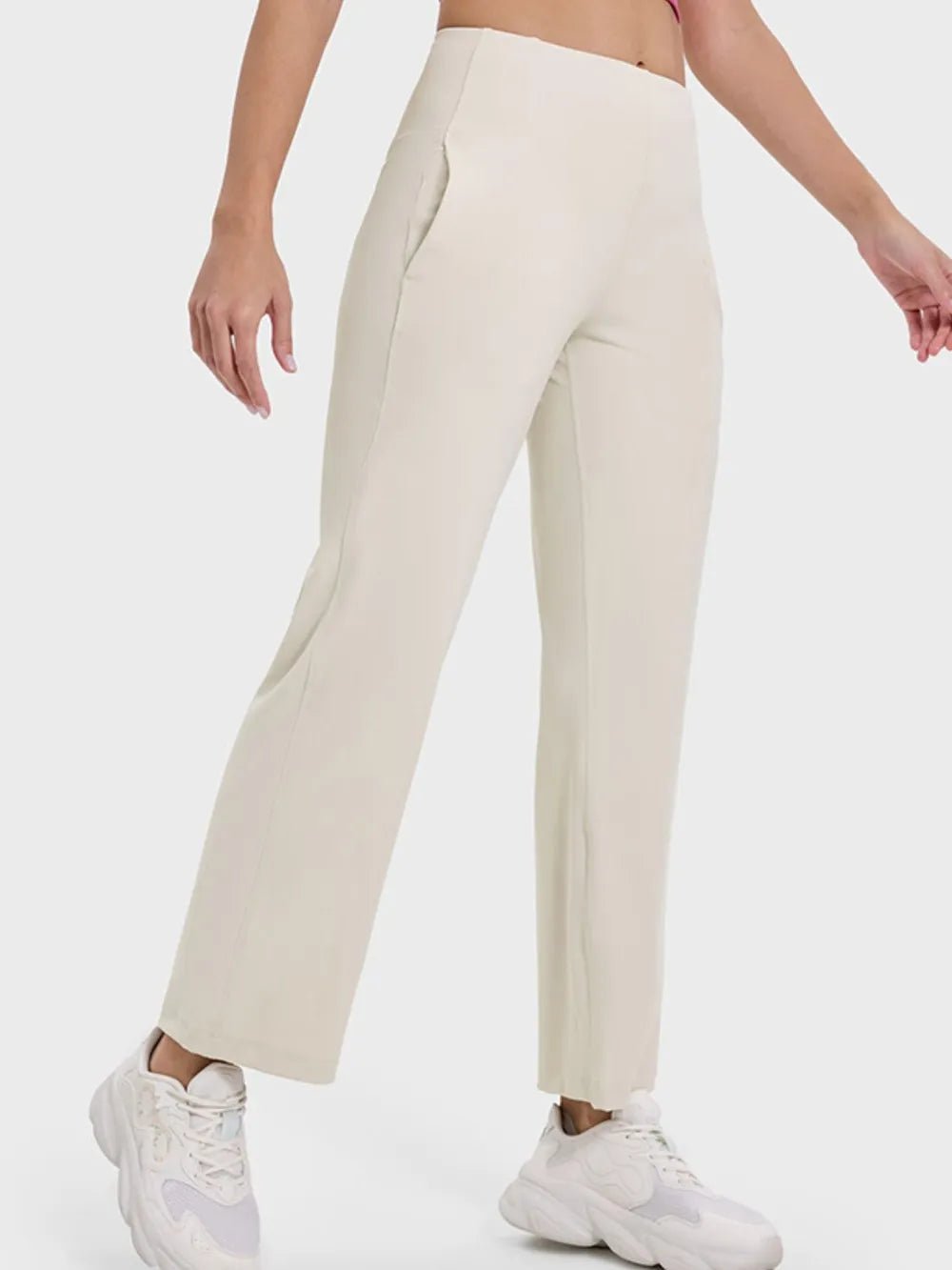 Millennia Pocketed High Waist Active Pants - Lookzlike
