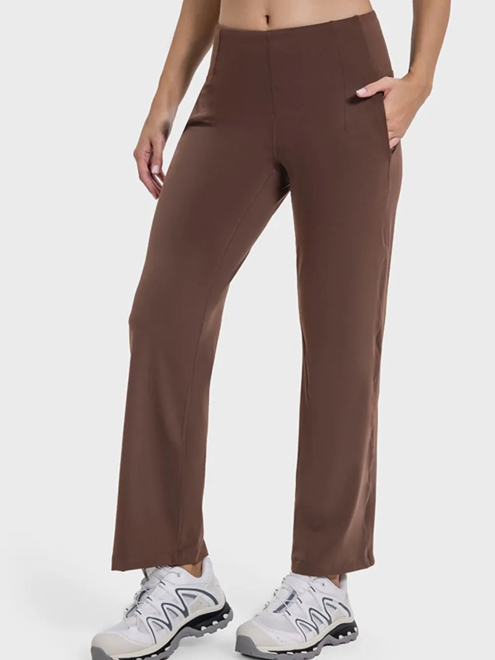 Millennia Pocketed High Waist Active Pants - Lookzlike