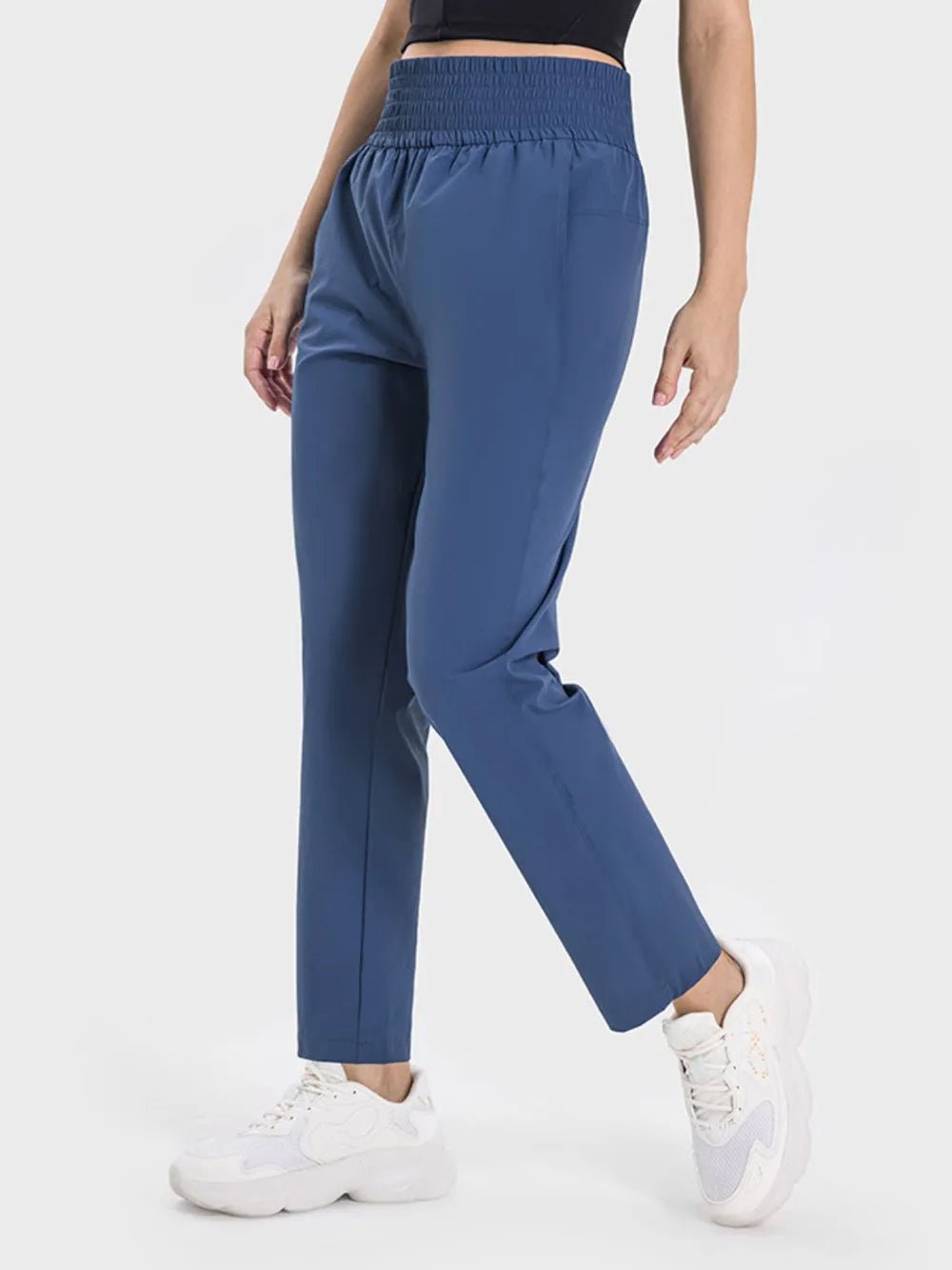 Millennia Pocketed High Waist Active Pants - Lookzlike