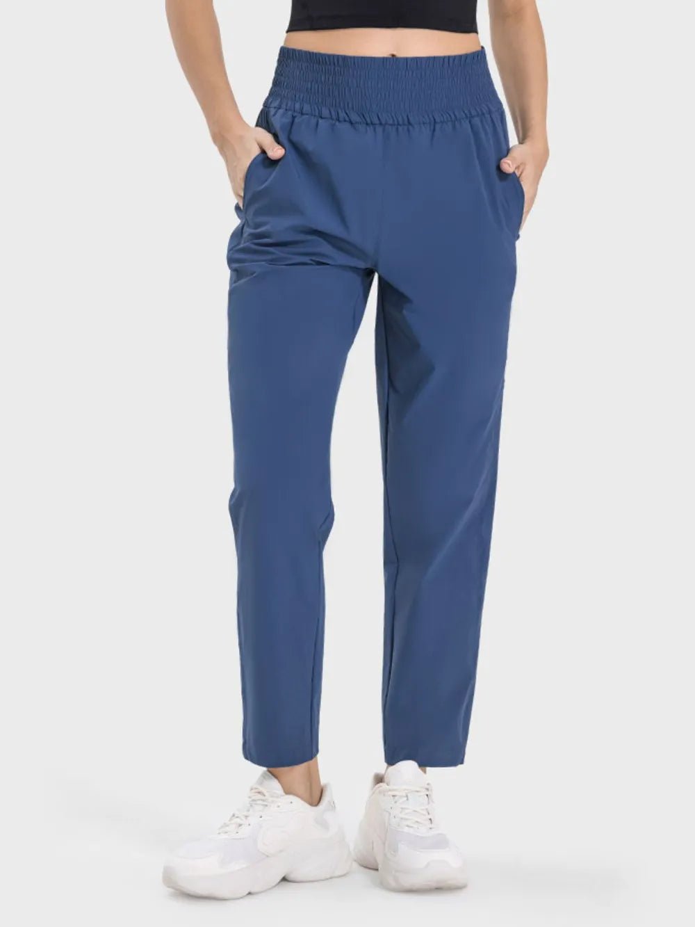 Millennia Pocketed High Waist Active Pants - Lookzlike