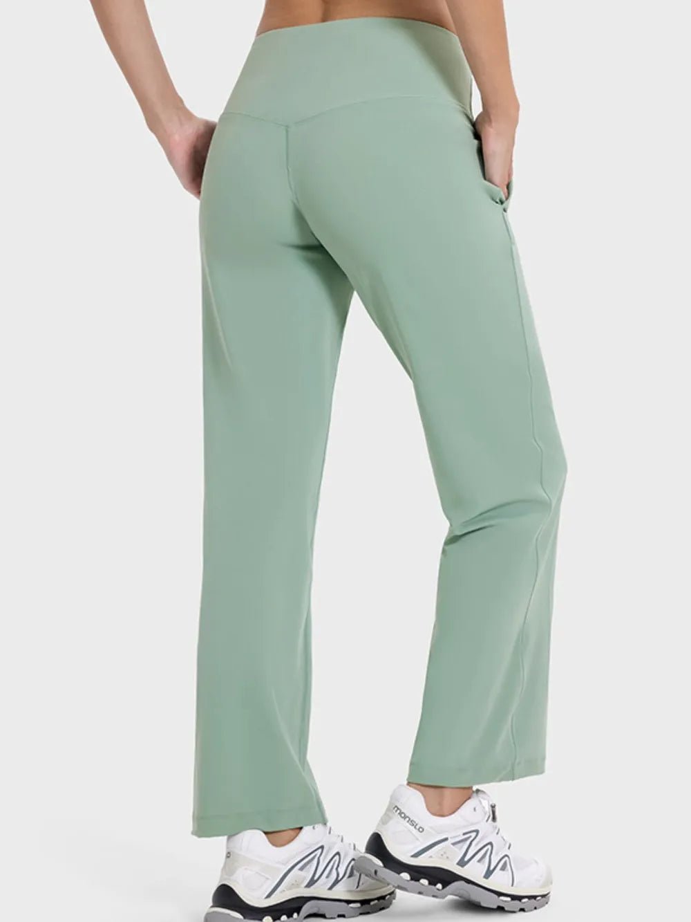 Millennia Pocketed High Waist Active Pants - Lookzlike