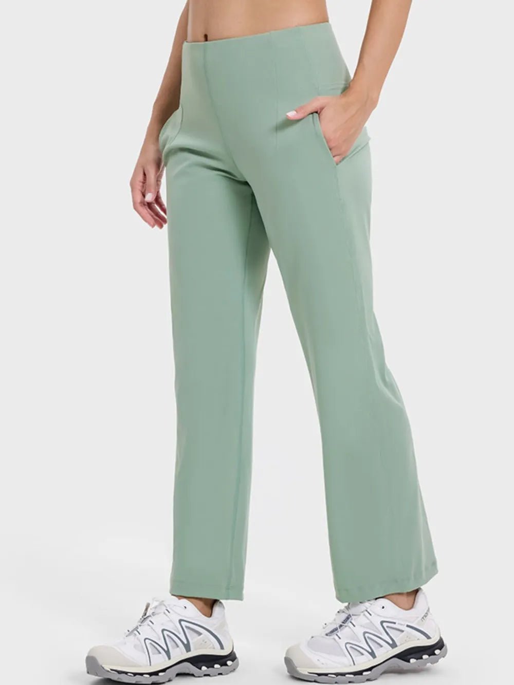 Millennia Pocketed High Waist Active Pants - Lookzlike