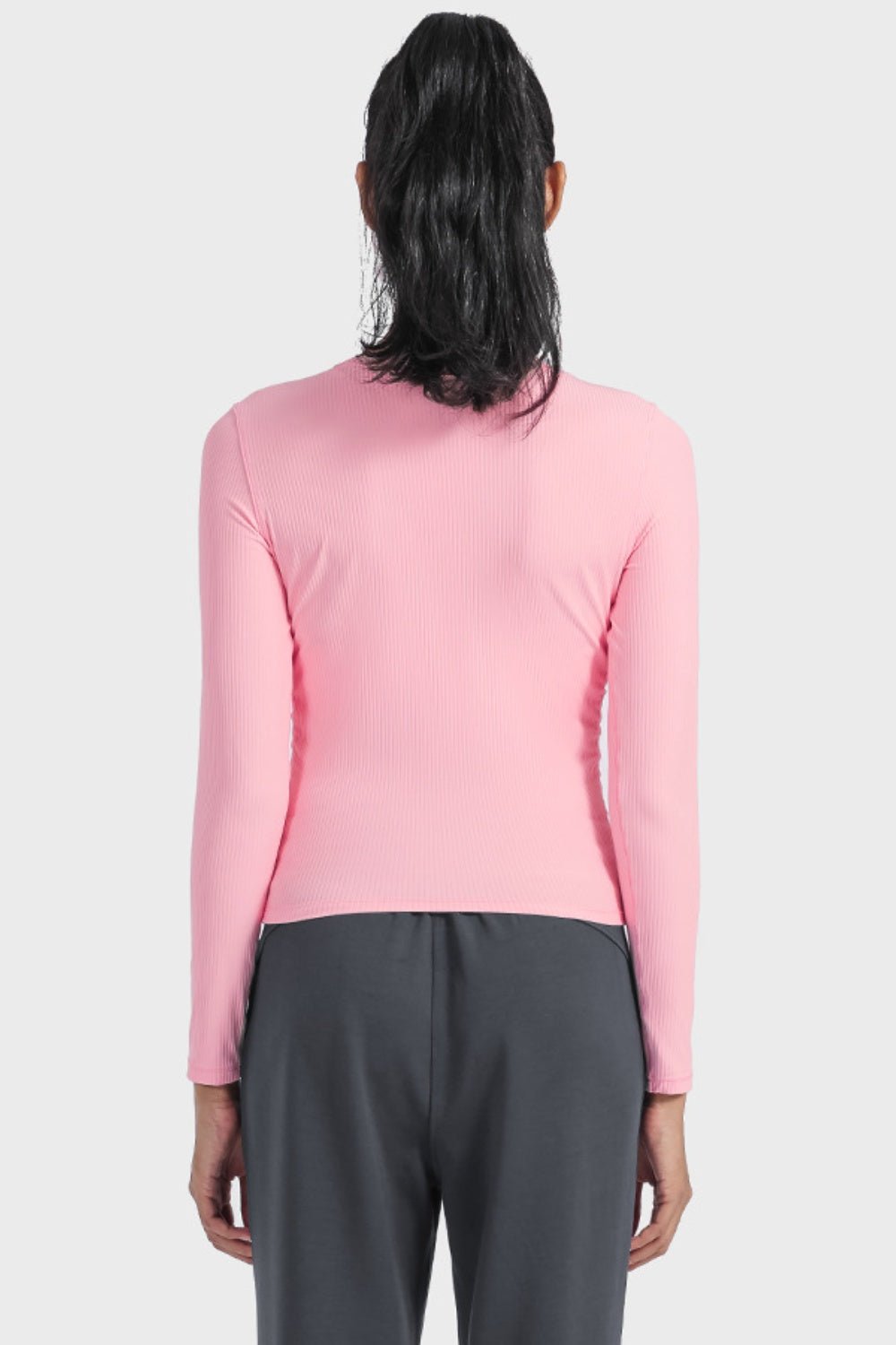 Millennia Round Neck Long Sleeve Sports Top designed for comfort and style at Lookzlike