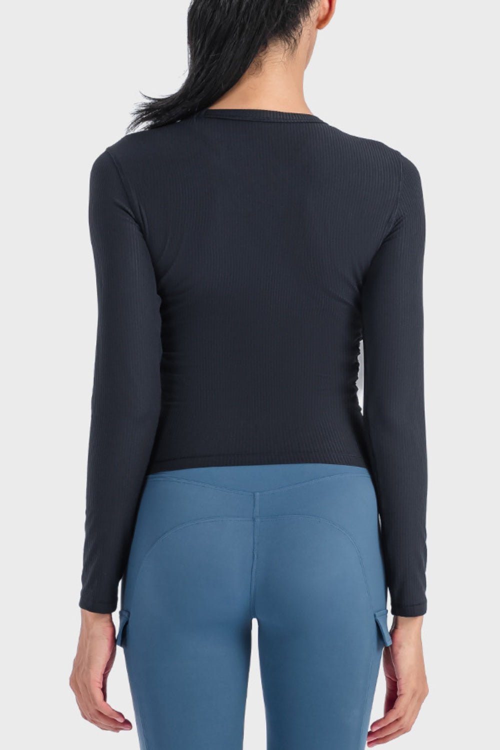 Millennia Round Neck Long Sleeve Sports Top designed for comfort and style at Lookzlike
