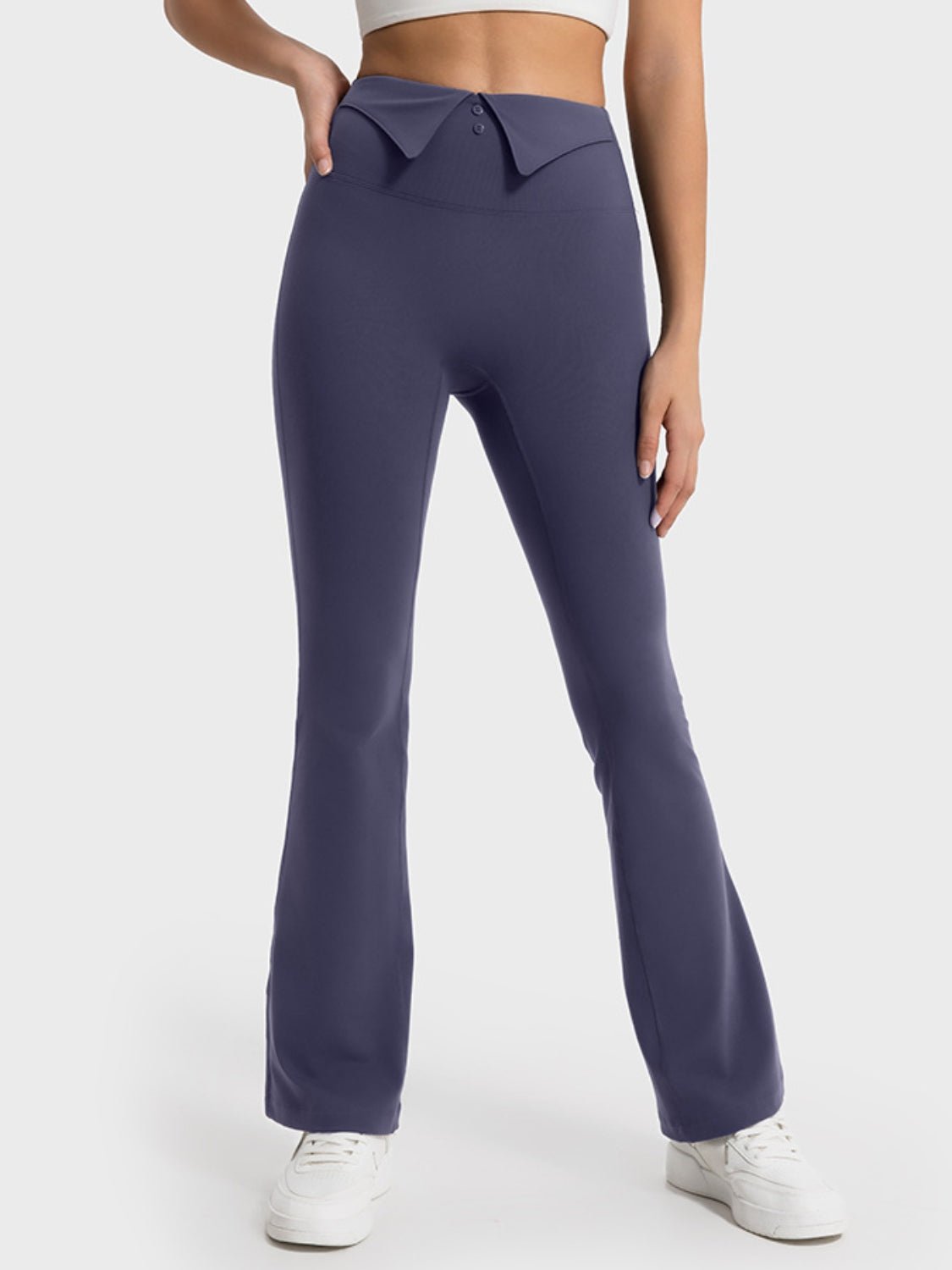 Millennia Wide Waistband Bootcut Sport Pants - Lookzlike