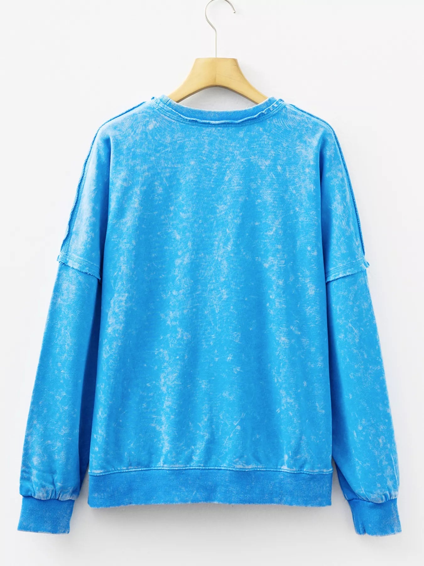Mineral Wash Raw Seam Double Patched Pocket Sweatshirt designed for comfort and style at Lookzlike