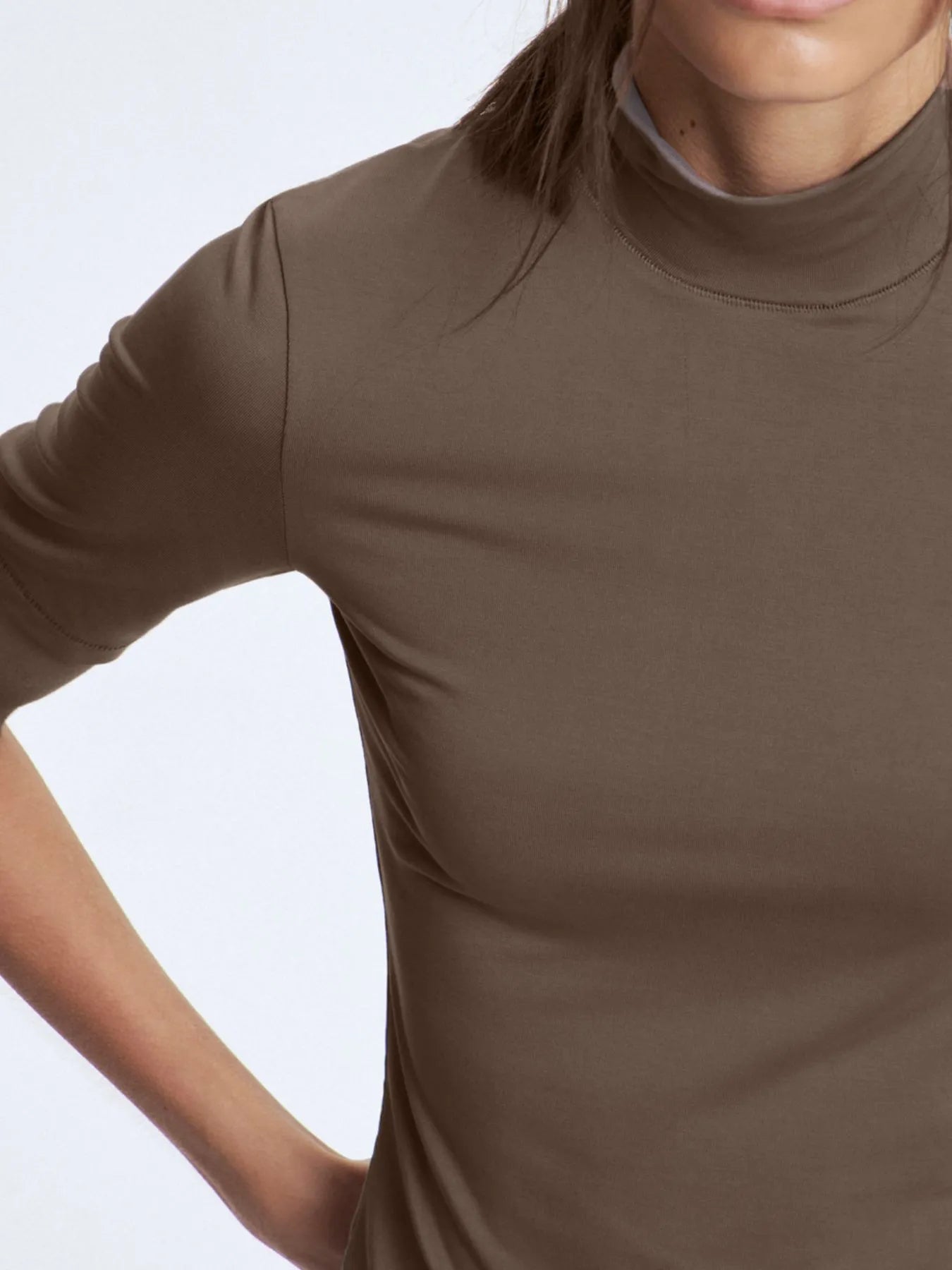 Mock Neck Short Sleeve Top and Pants Set - Lookzlike