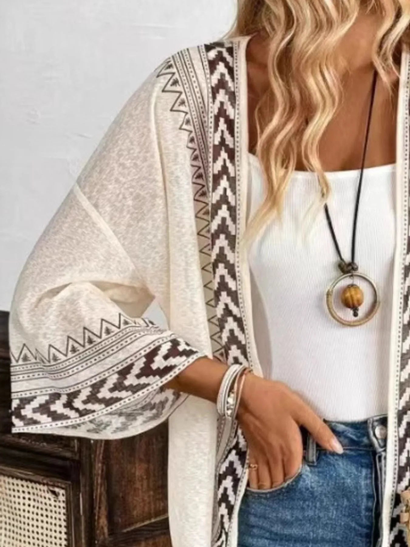 Open Front Kimono Cardigan - Lookzlike