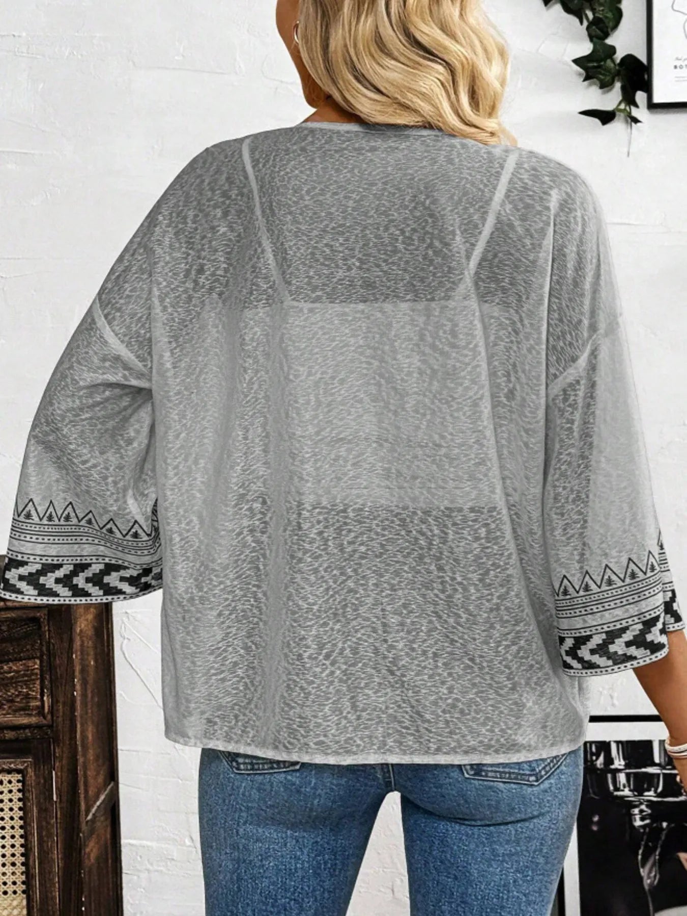 Open Front Kimono Cardigan - Lookzlike
