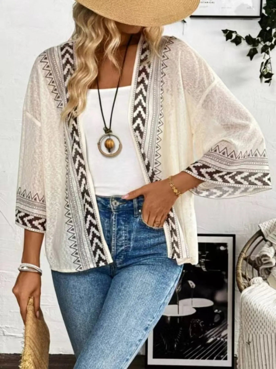 Open Front Kimono Cardigan - Lookzlike