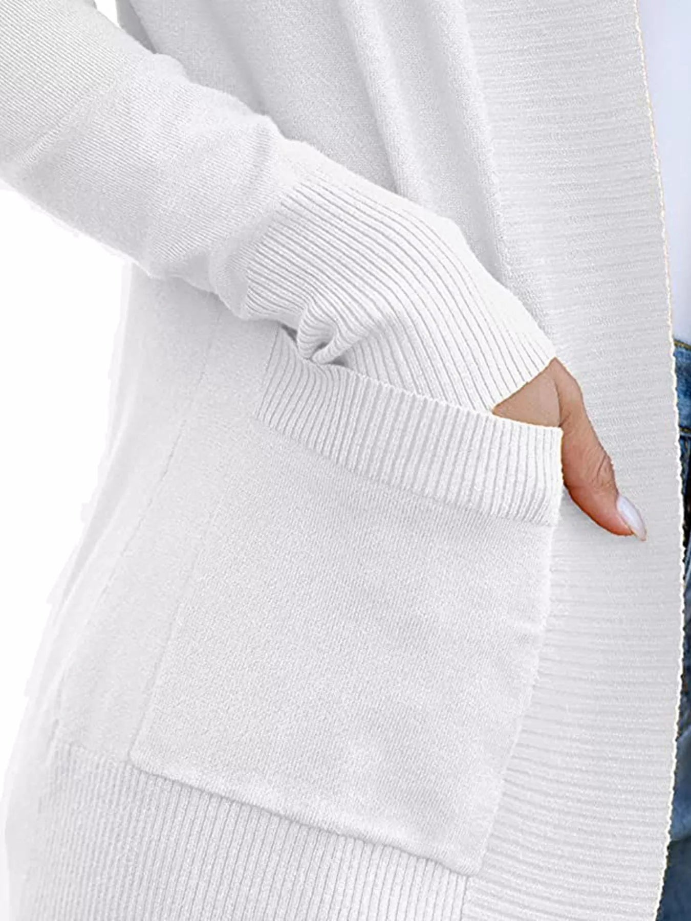 Open Front Knit Cardigan designed for comfort and style at Lookzlike