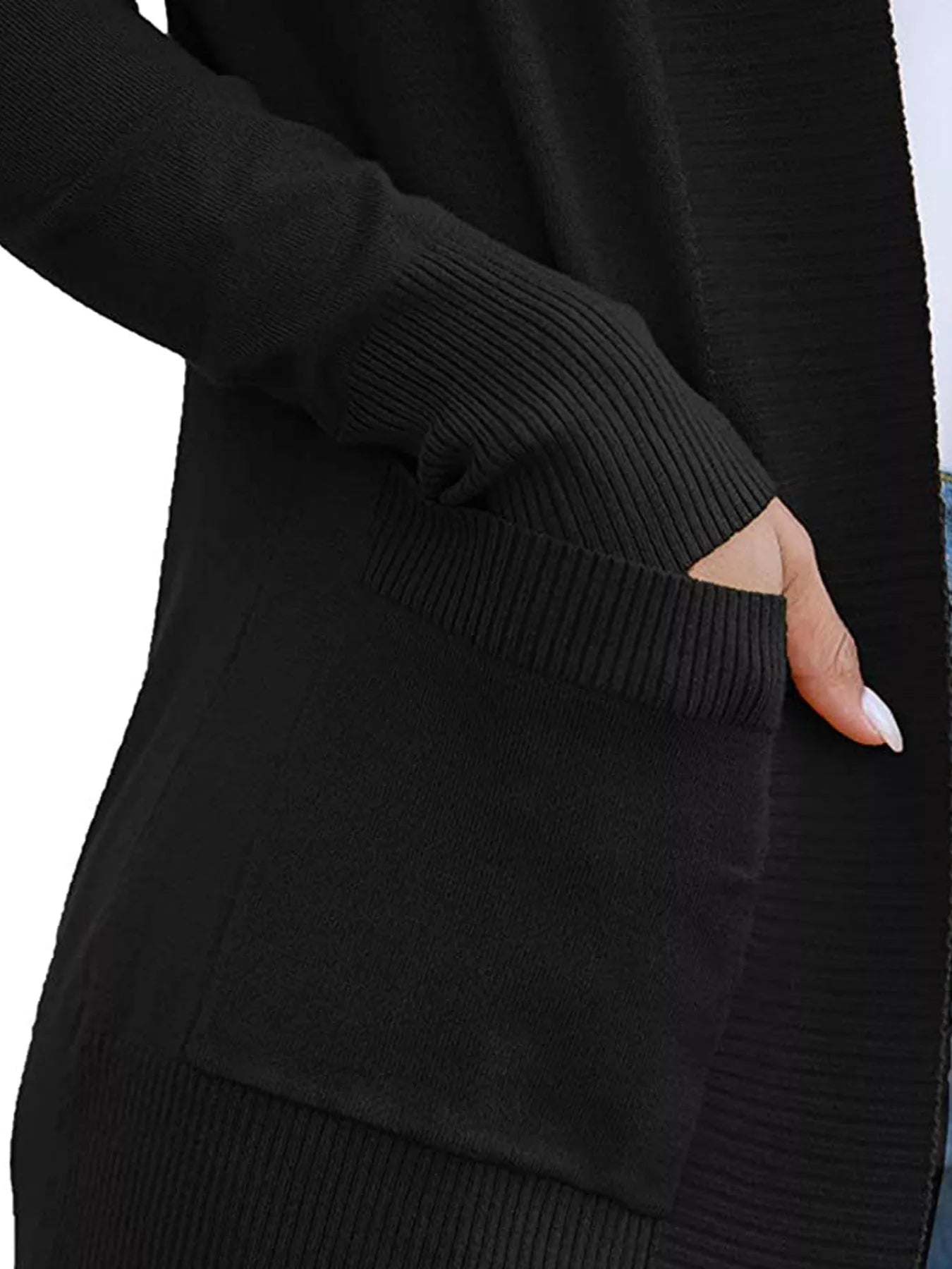 Open Front Knit Cardigan designed for comfort and style at Lookzlike