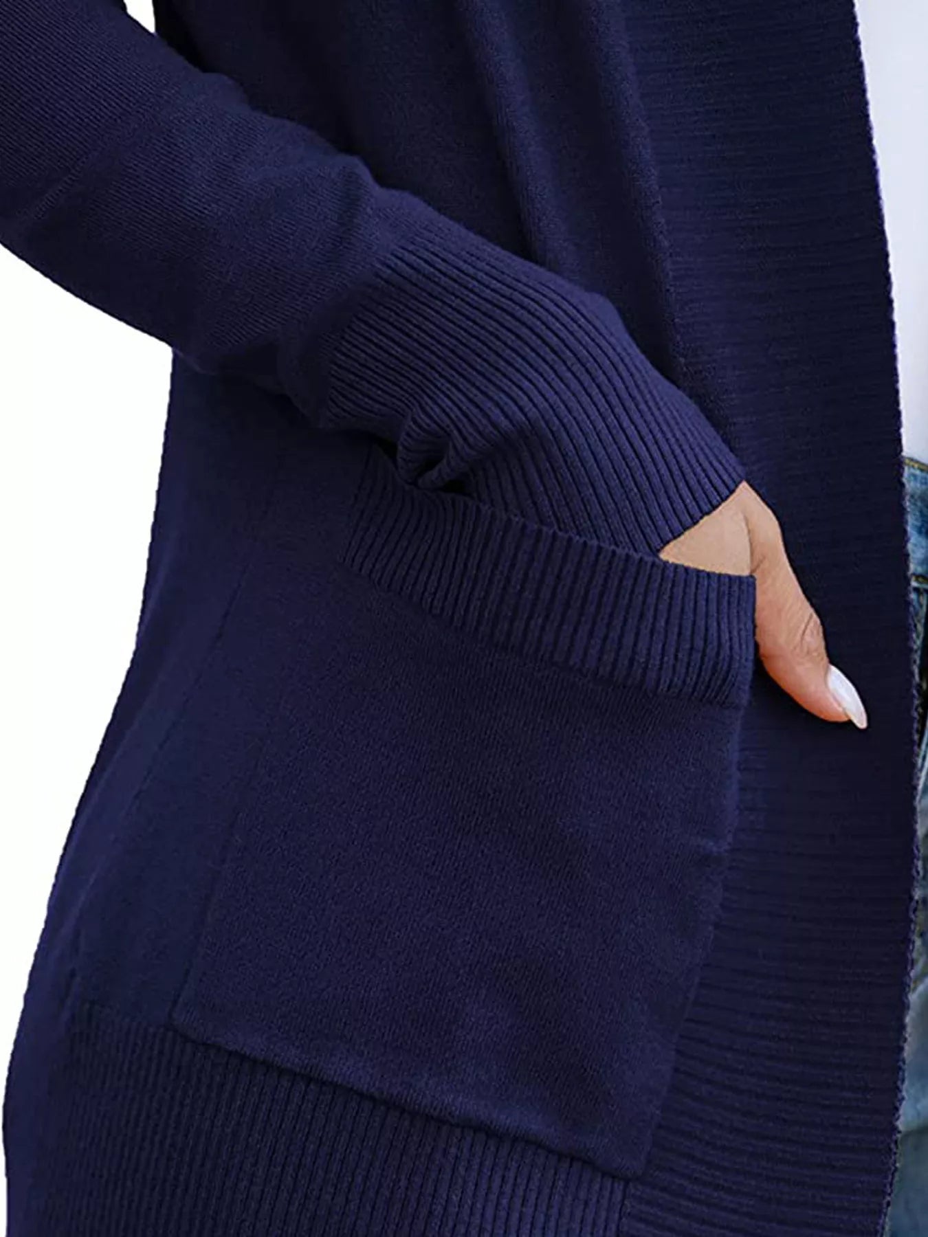 Open Front Knit Cardigan designed for comfort and style at Lookzlike