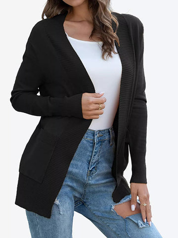 Open Front Knit Cardigan designed for comfort and style at Lookzlike