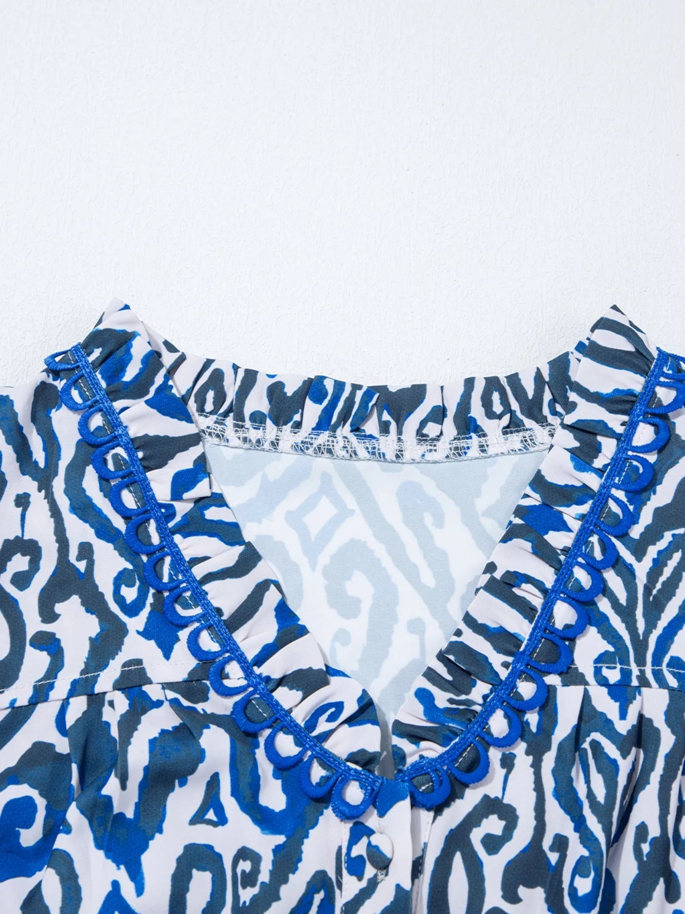 Paisley Print Long Sleeve Blouse designed for comfort and style at Lookzlike