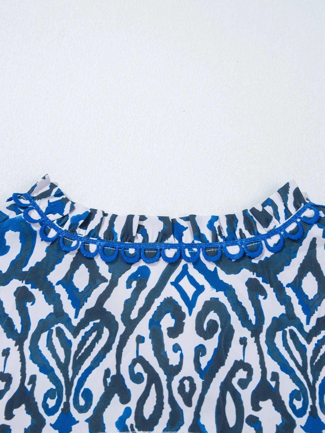 Paisley Print Long Sleeve Blouse designed for comfort and style at Lookzlike