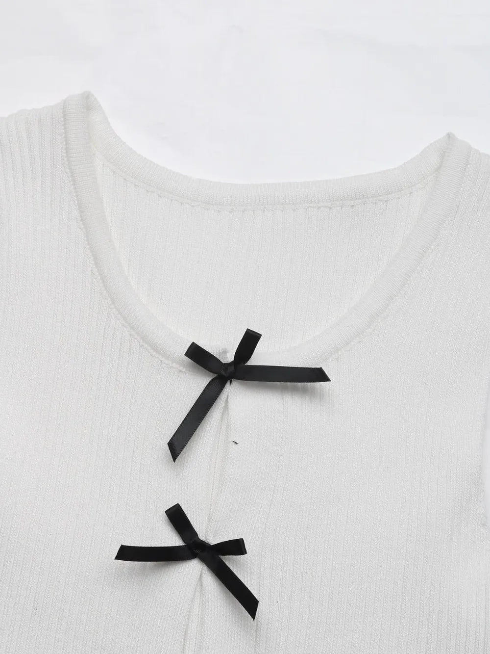 Perfee Bow Front Round Neck Tank - Lookzlike