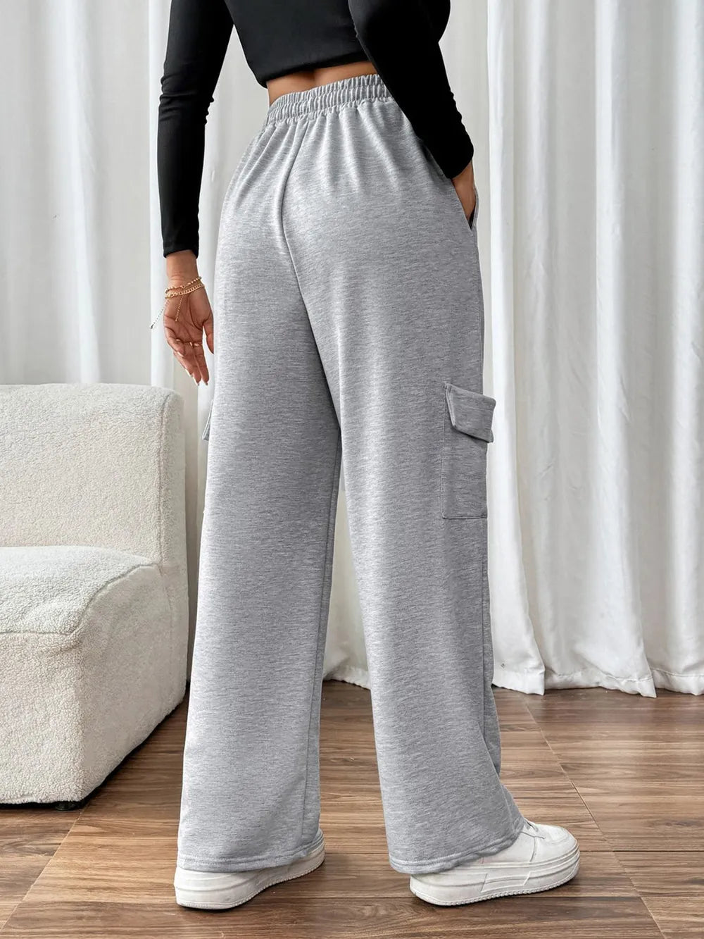 Perfee Drawstring Elastic Waist Joggers with Pockets - Lookzlike