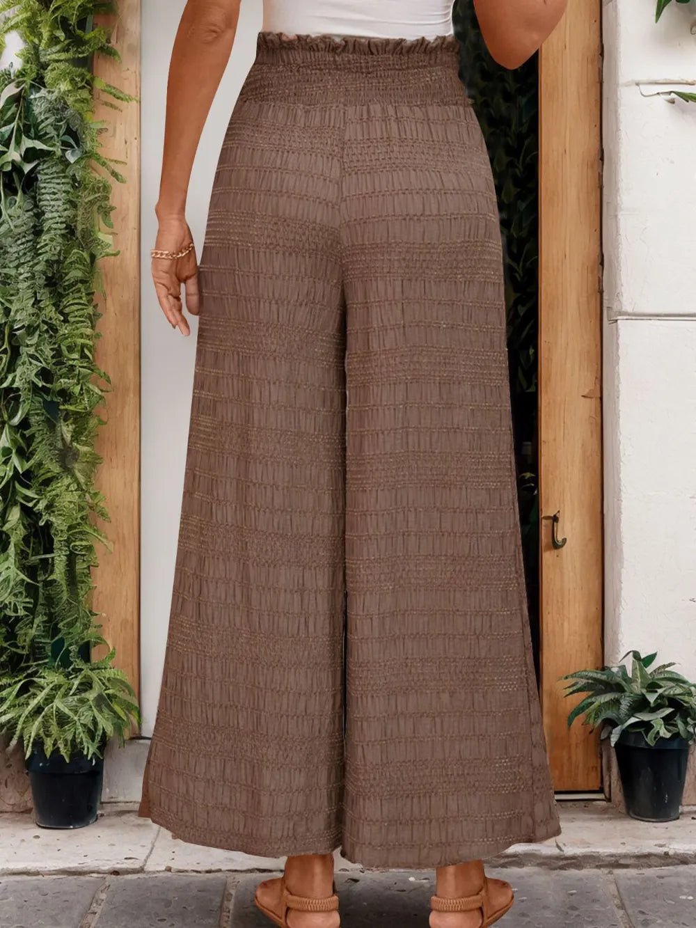Perfee Tied Wide Leg Pants - Lookzlike