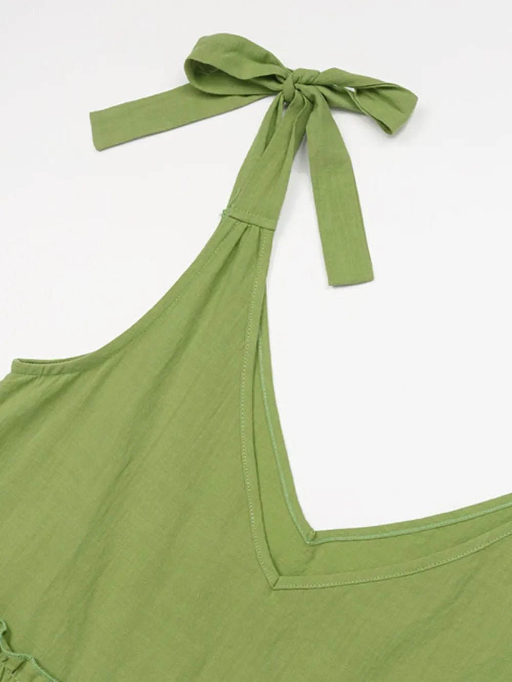 Perfee Tiered Frill V-Neck Sleeveless Dress designed for comfort and style at Lookzlike