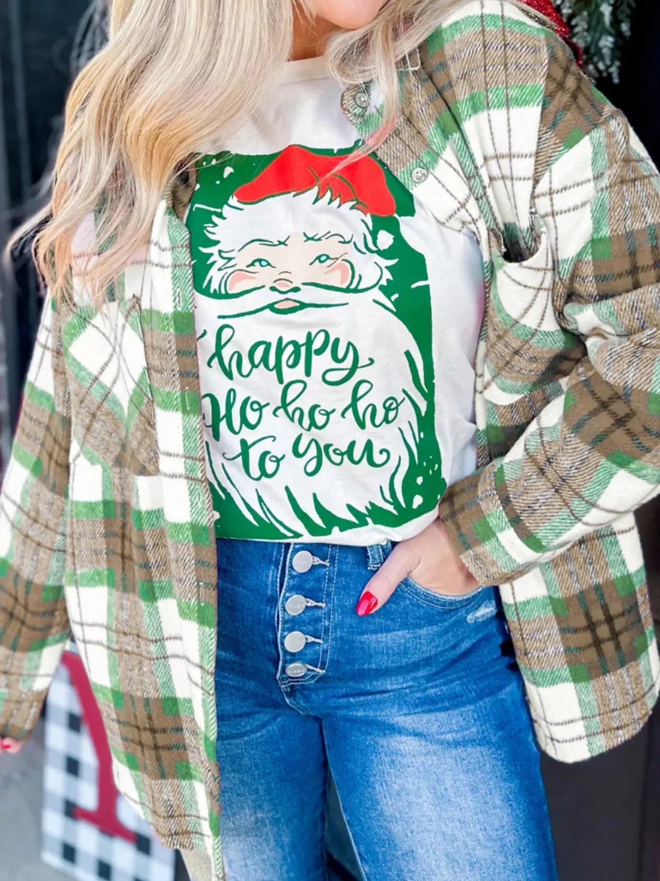 Plaid Button - Down Long Sleeve Shacket designed for comfort and style at Lookzlike