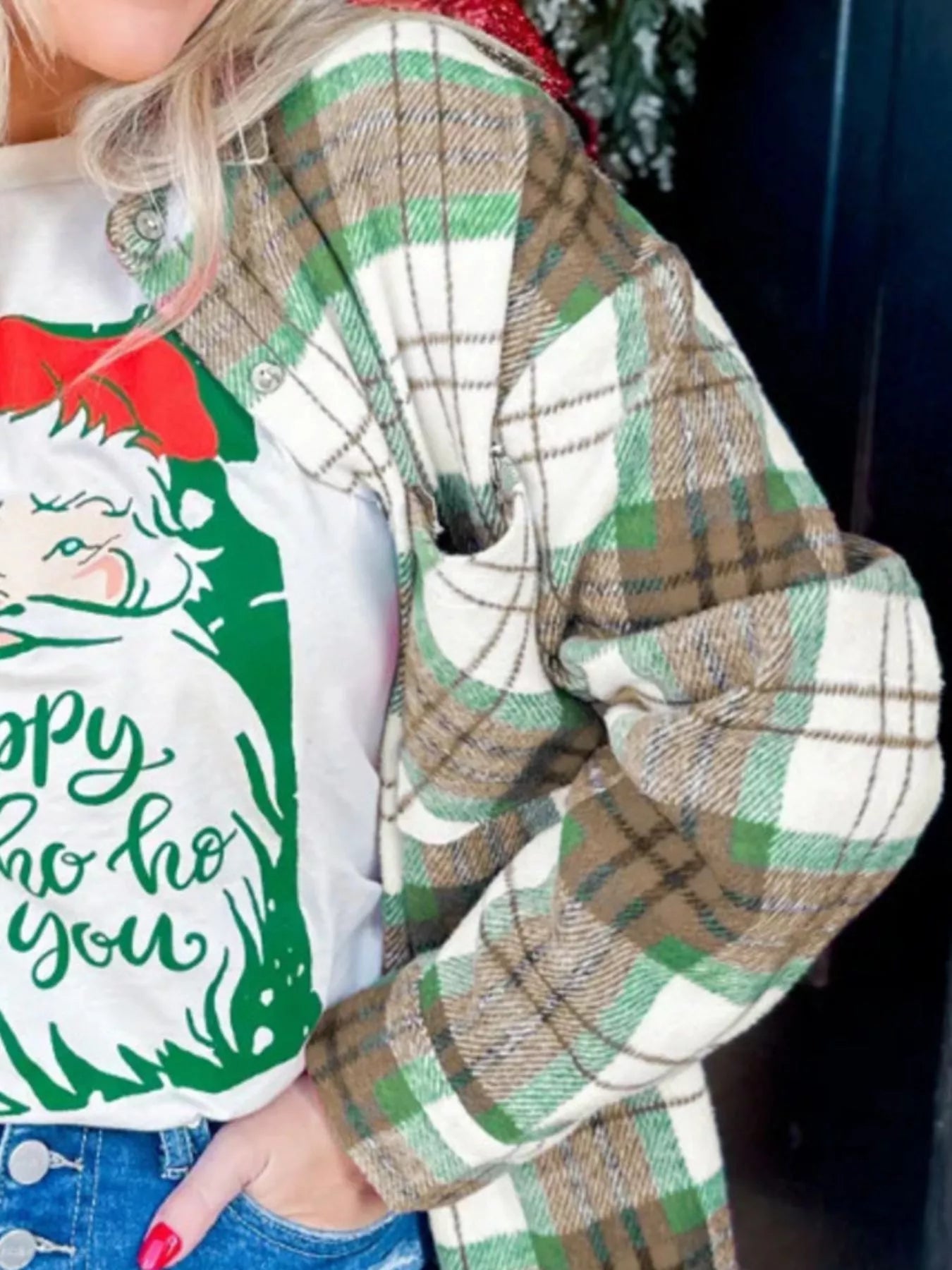Plaid Button - Down Long Sleeve Shacket designed for comfort and style at Lookzlike