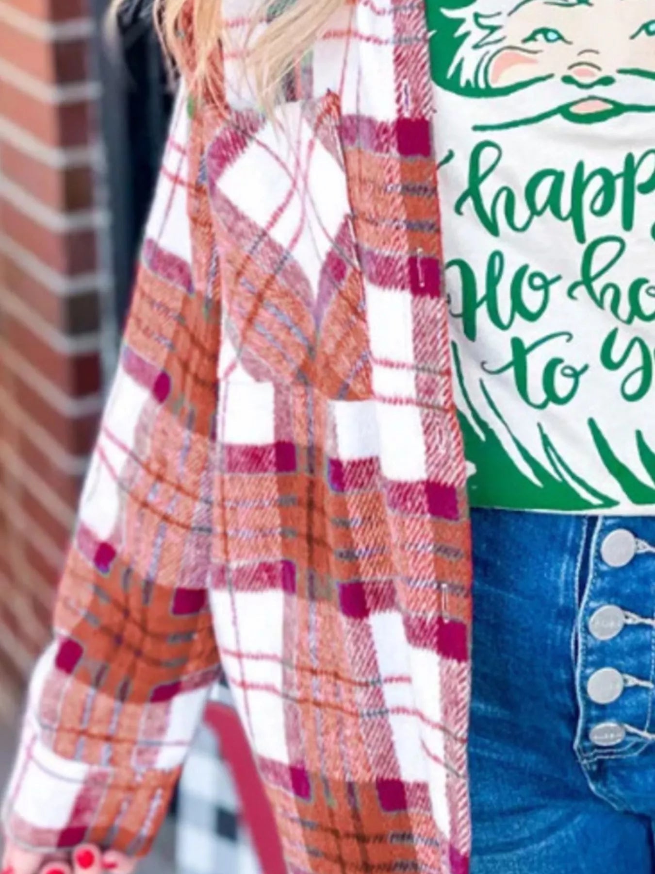Plaid Button - Down Long Sleeve Shacket designed for comfort and style at Lookzlike