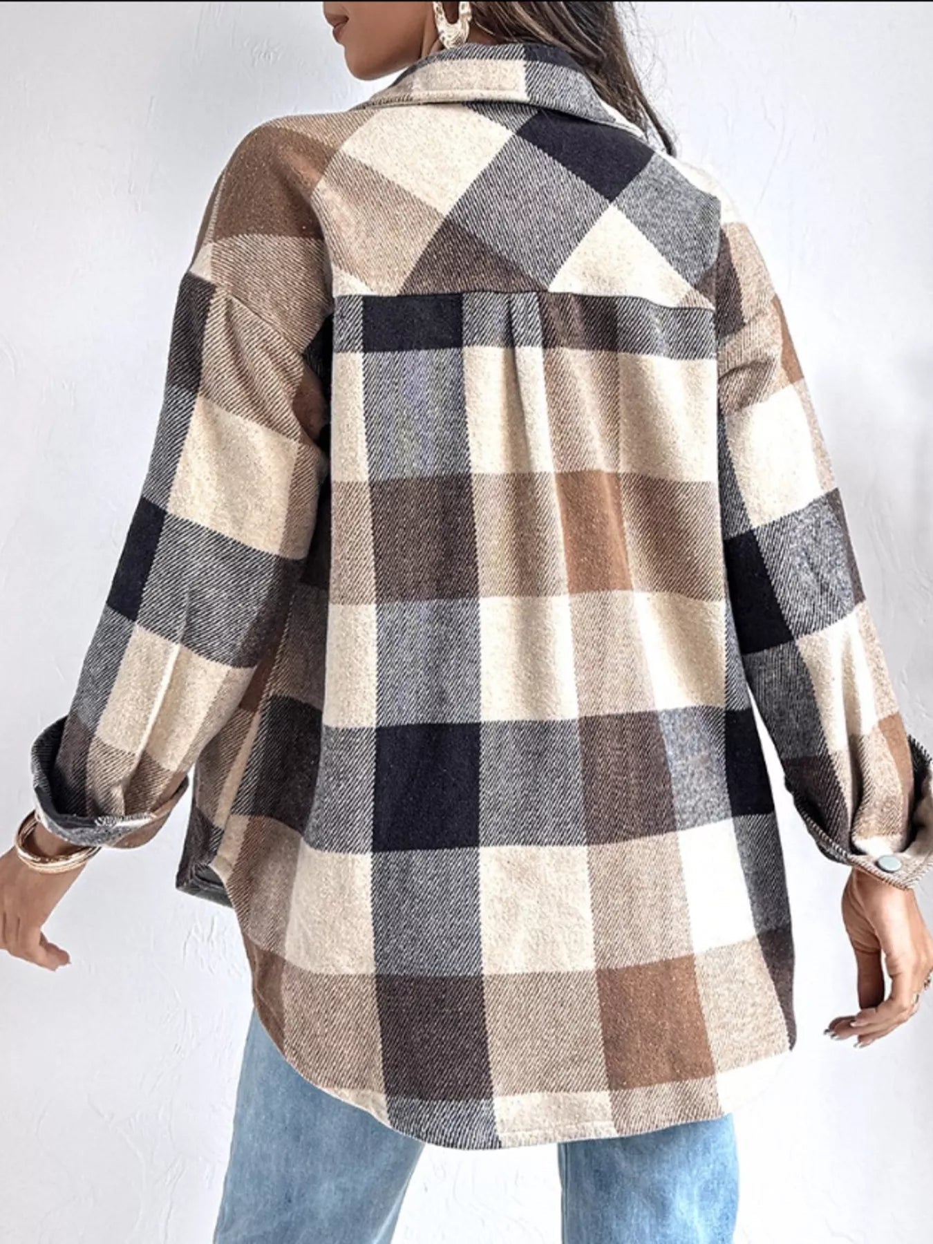 Plaid Button - Up Long Sleeve Shirt designed for comfort and style at Lookzlike