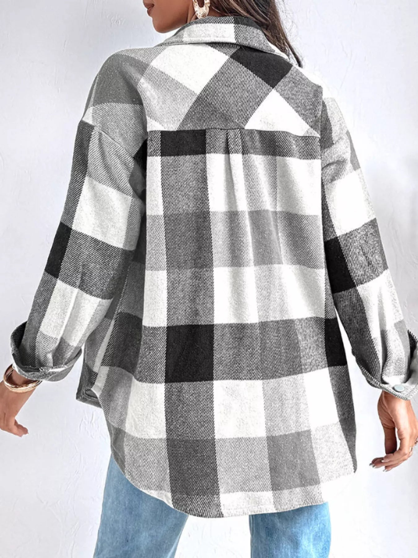 Plaid Button - Up Long Sleeve Shirt designed for comfort and style at Lookzlike
