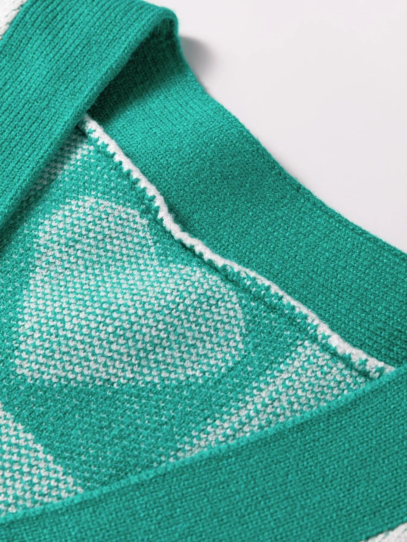 Plaid Heart Knit V Neck Button Down Sweater Cardigan designed for comfort and style at Lookzlike