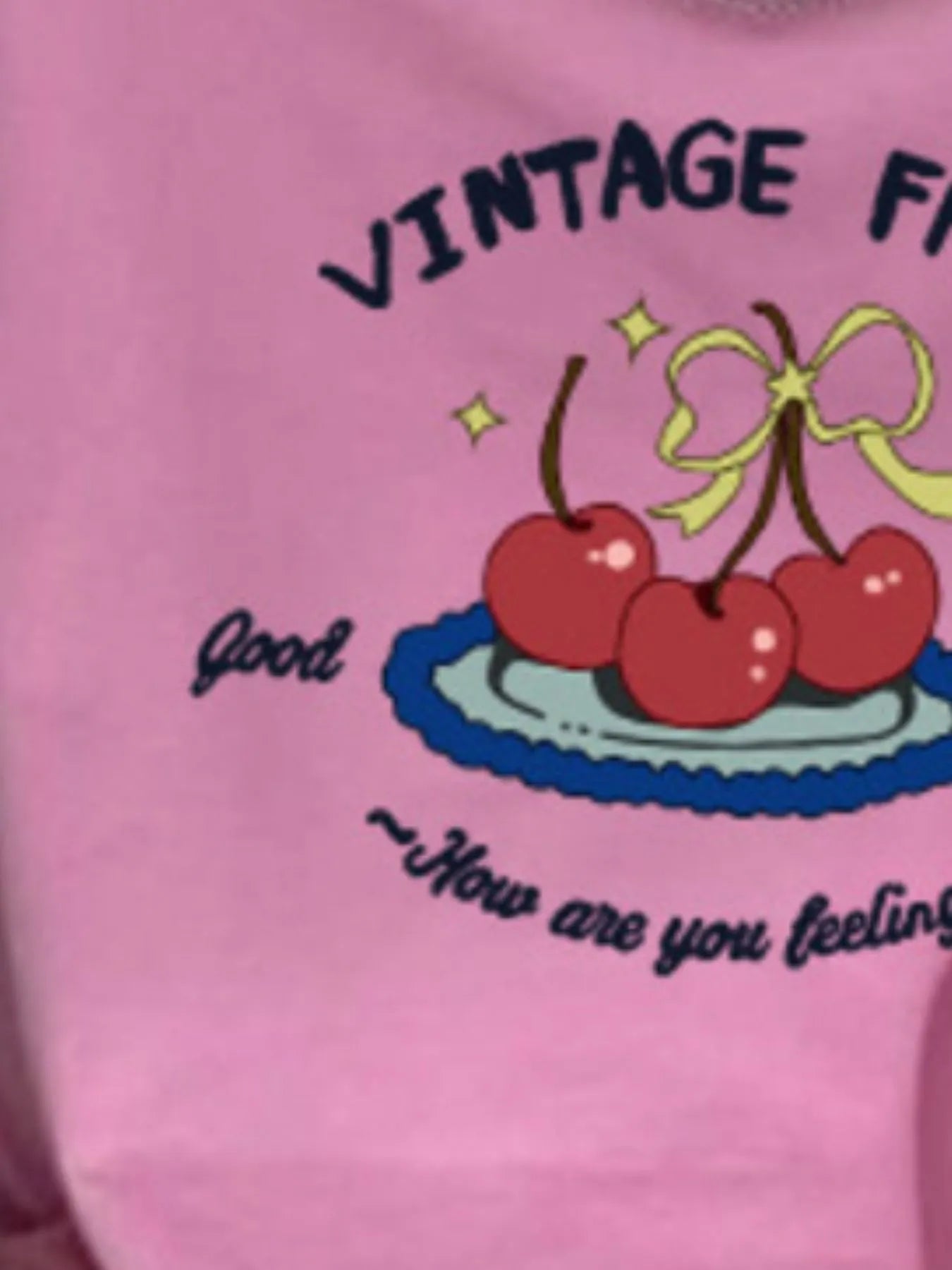 Plus Size Fruit Graphic Round Neck T-Shirt - Lookzlike