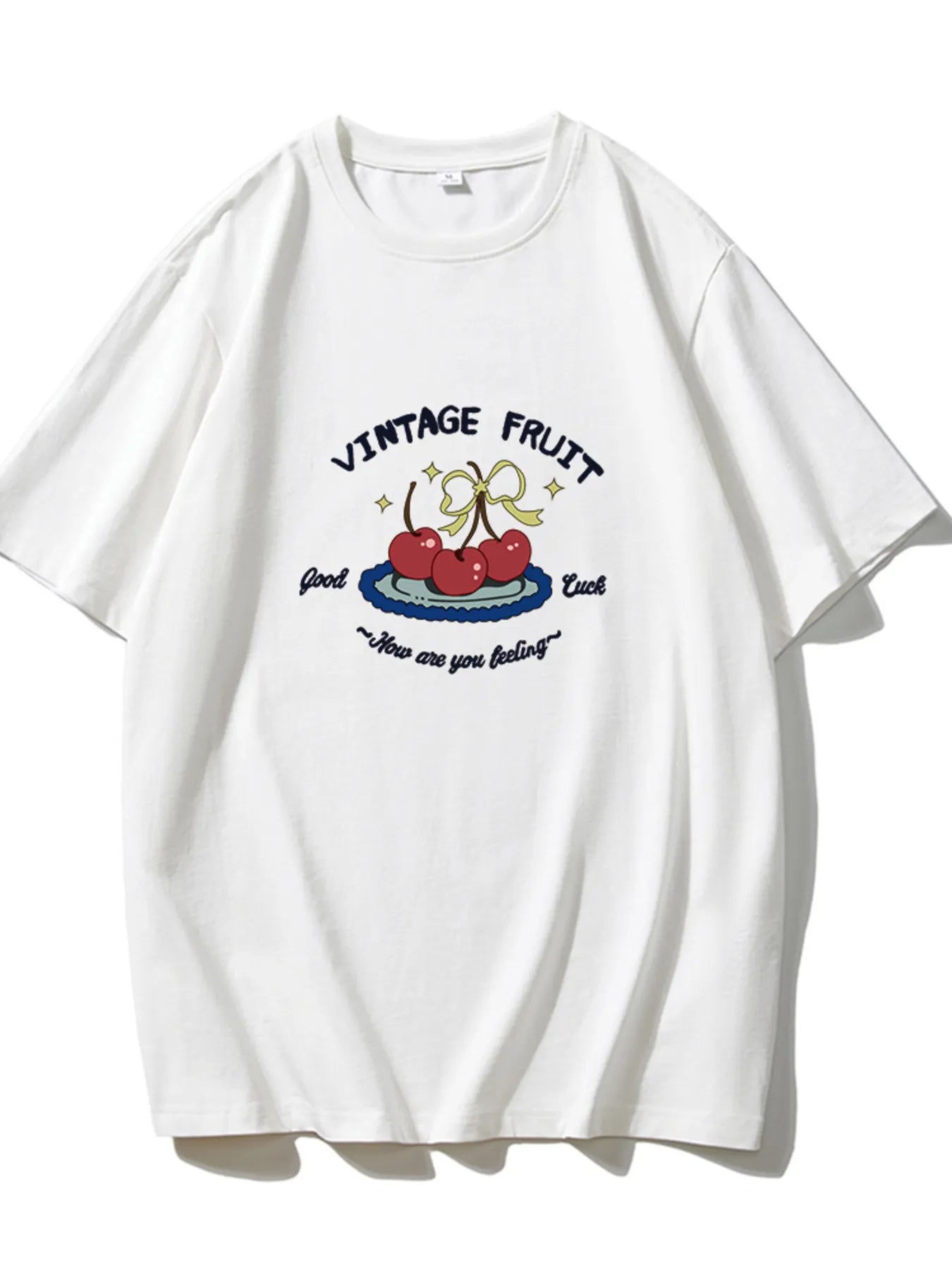 Plus Size Fruit Graphic Round Neck T-Shirt - Lookzlike