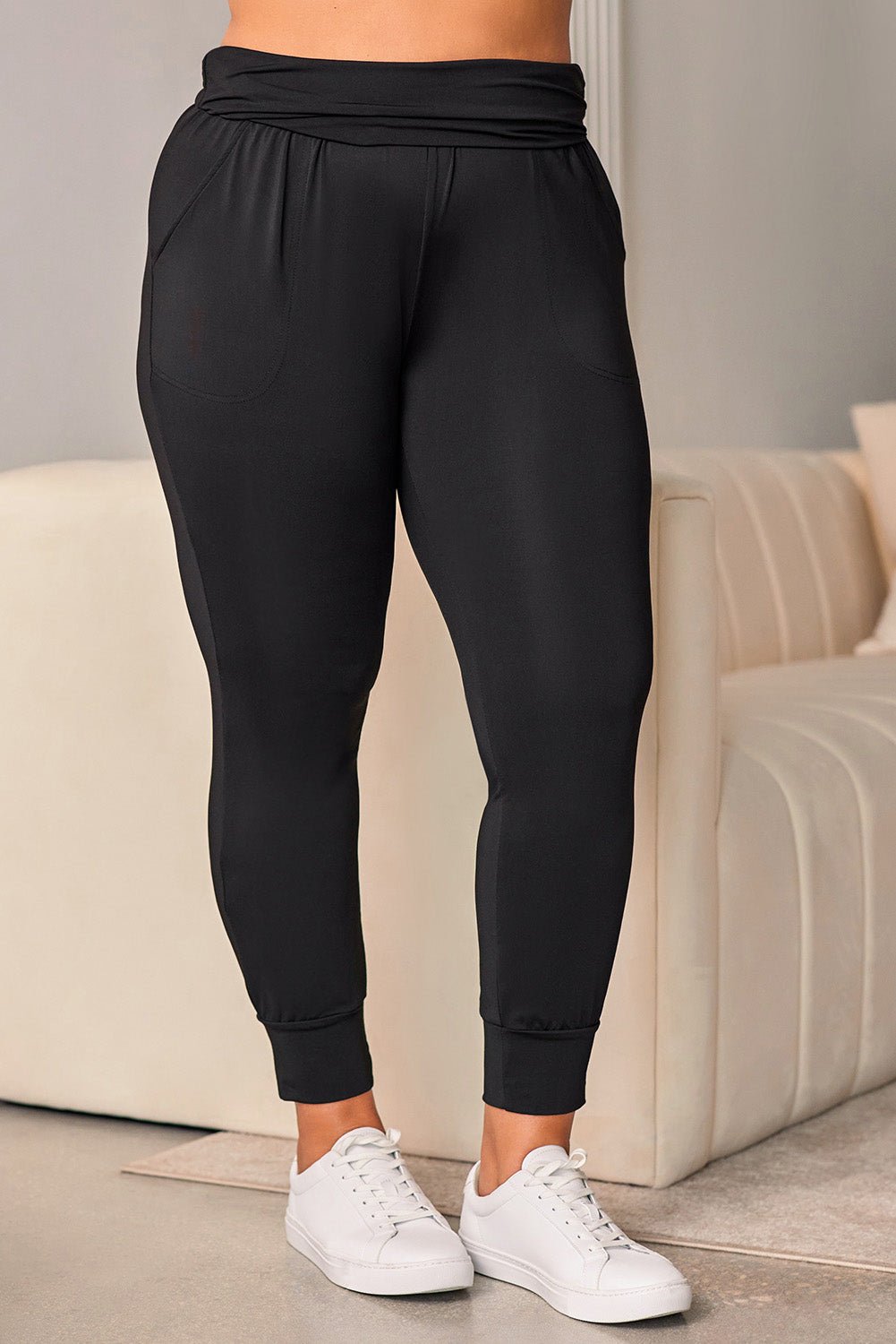 Plus Size High Waist Skinny Pants - Lookzlike