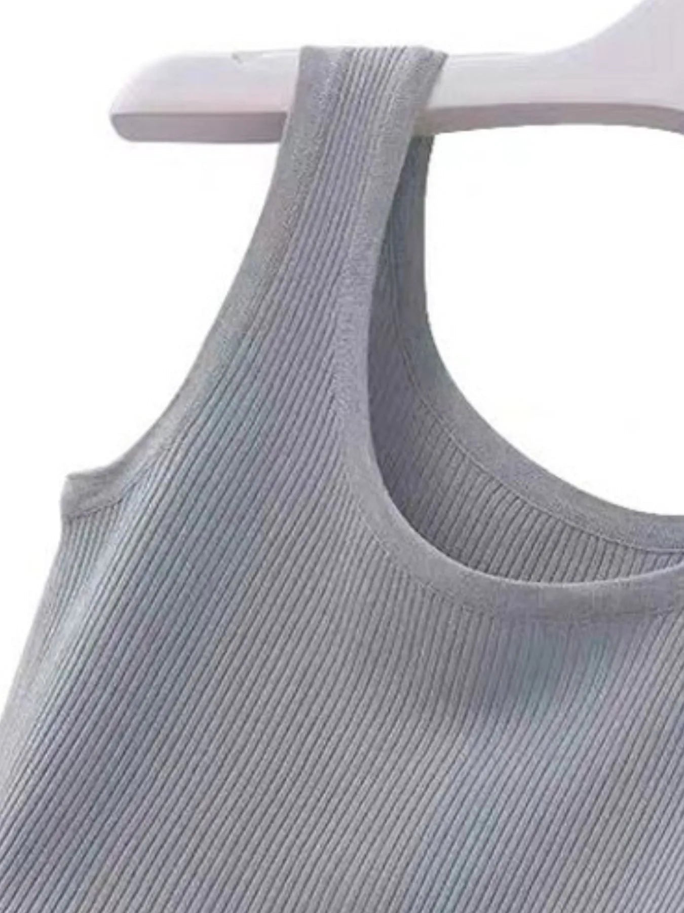 Plus Size Ribbed Knit Scoop Neck Tank Top - Lookzlike