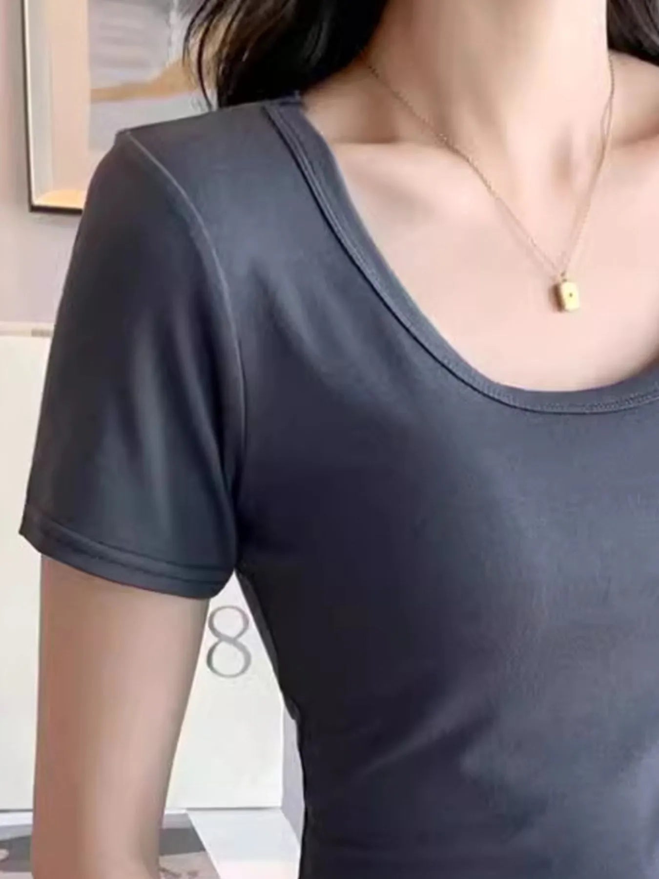 Plus Size Round Neck Short Sleeve T-Shirt - Lookzlike