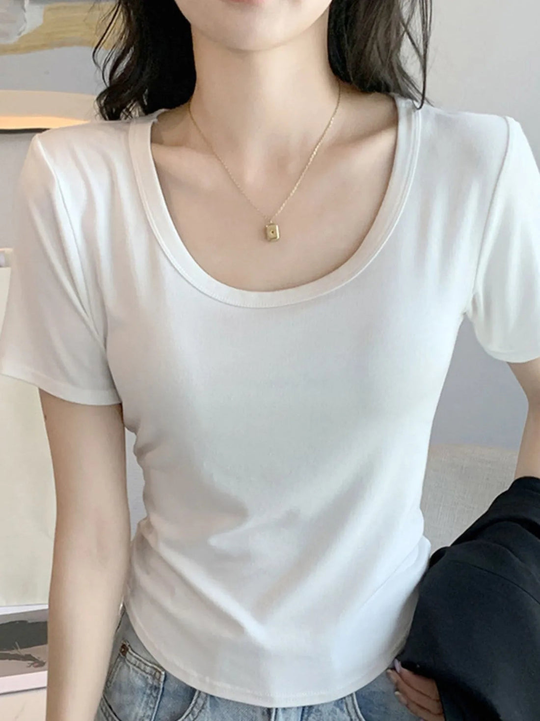 Plus Size Round Neck Short Sleeve T-Shirt - Lookzlike