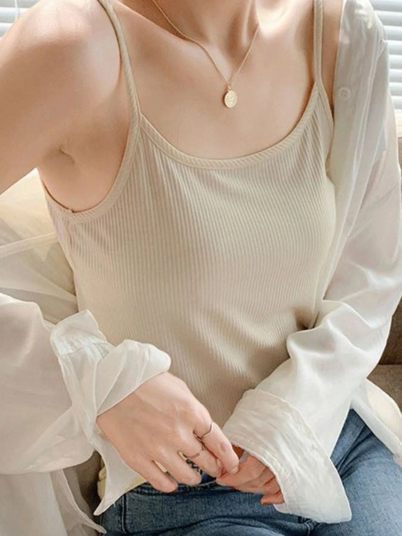 Plus Size Scoop Neck Cami Top - Lookzlike