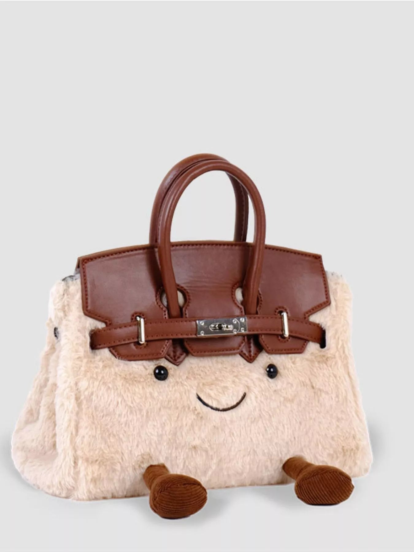 Plush Handbag with Cartoon Face designed for comfort and style at Lookzlike