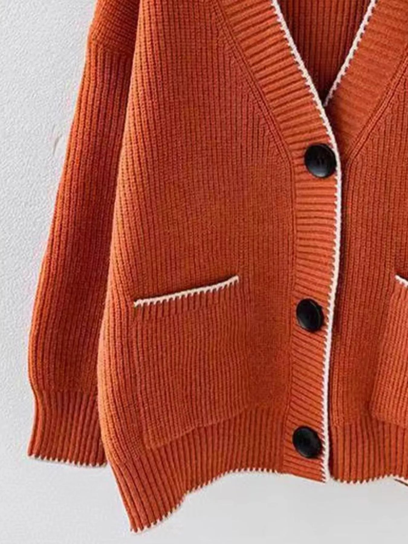 Pocketed Button Down Cardigan designed for comfort and style at Lookzlike