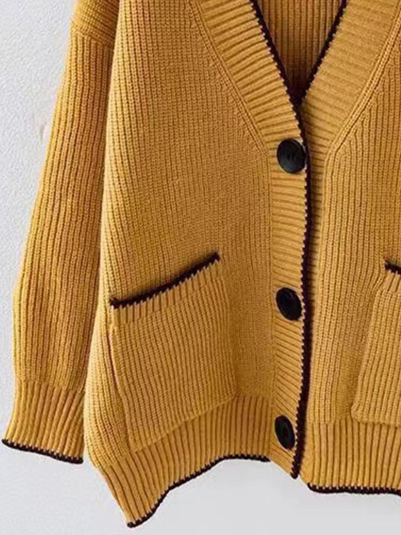 Pocketed Button Down Cardigan designed for comfort and style at Lookzlike