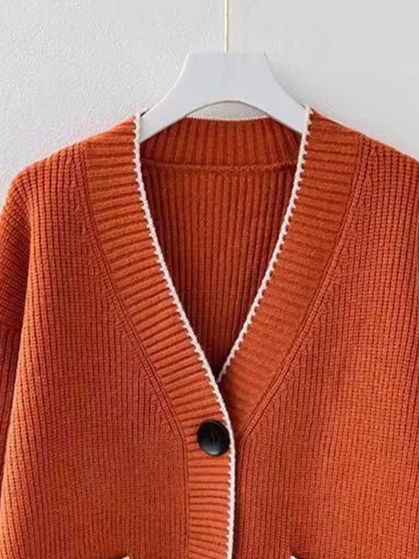 Pocketed Button Down Cardigan designed for comfort and style at Lookzlike