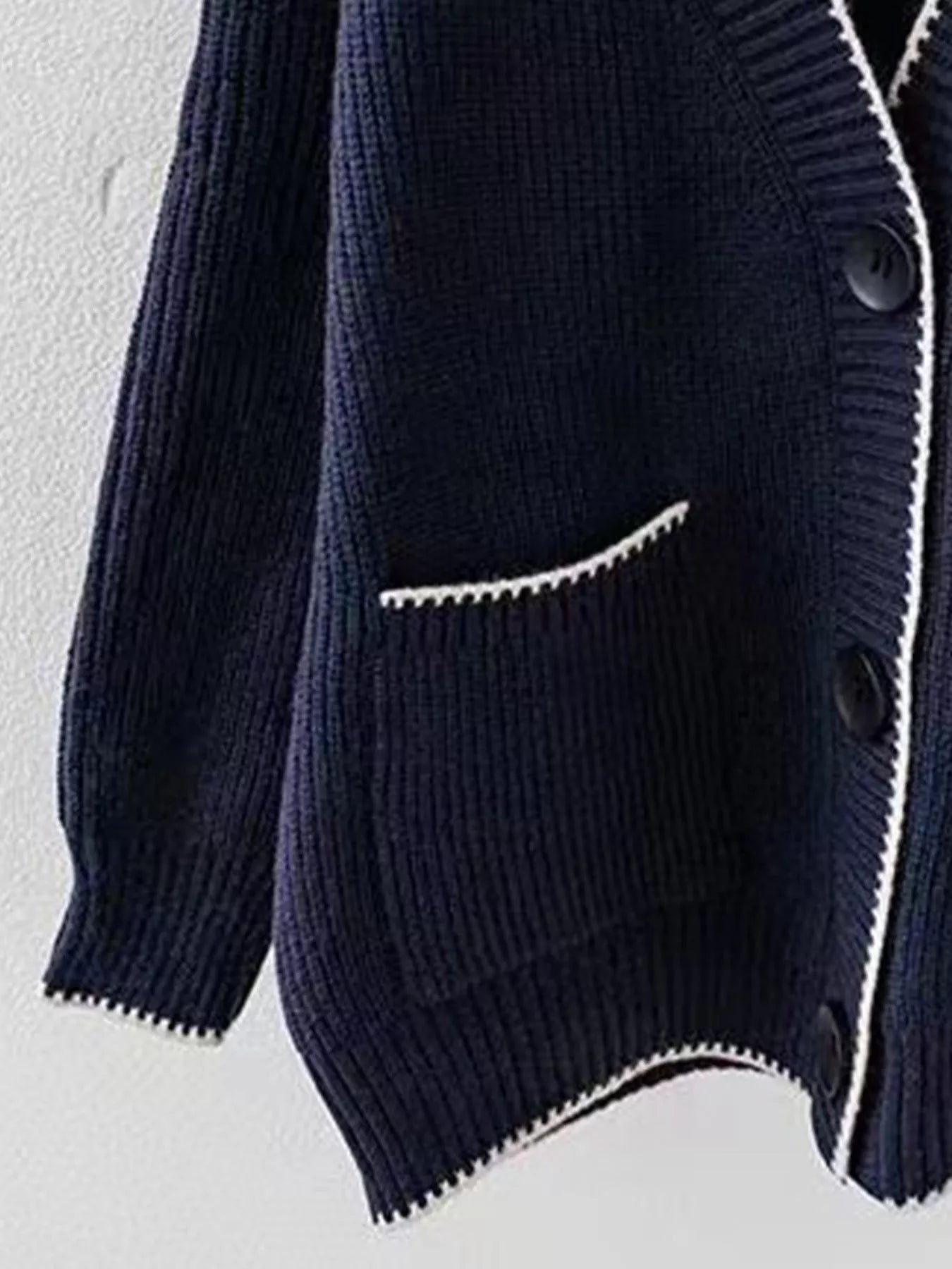 Pocketed Button Down Cardigan designed for comfort and style at Lookzlike