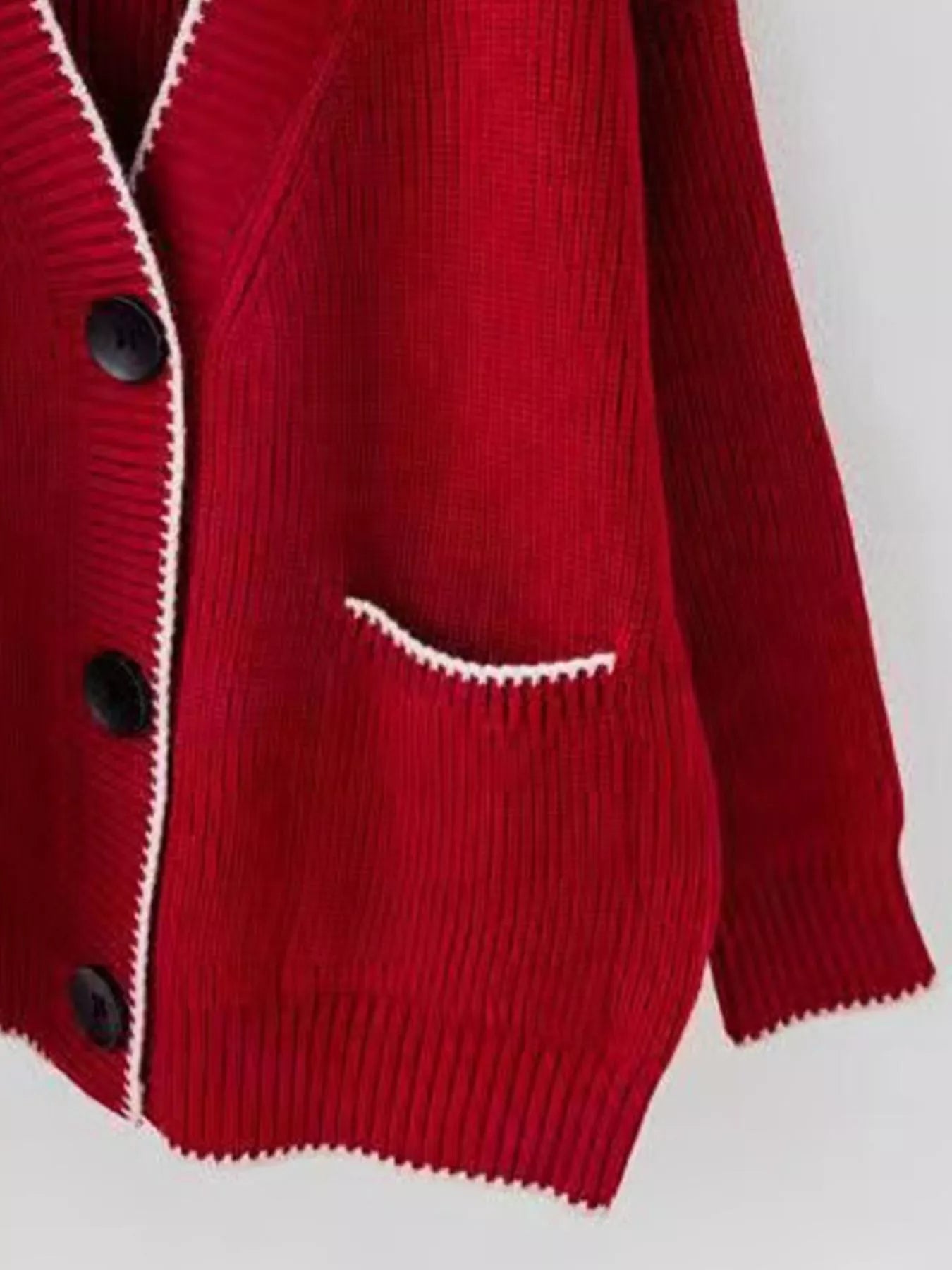 Pocketed Button Down Cardigan designed for comfort and style at Lookzlike