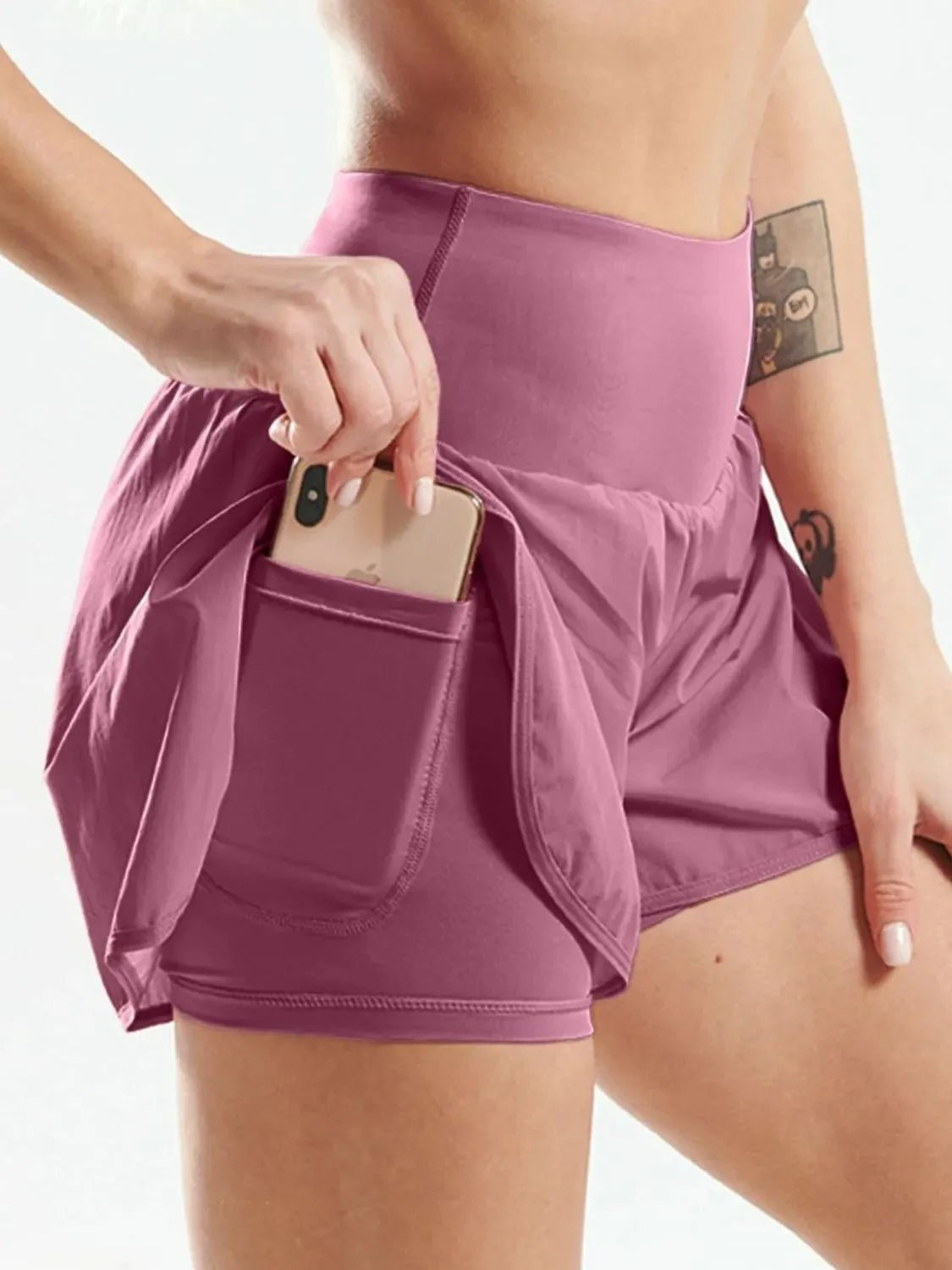 Pocketed High Waist Active Shorts designed for comfort and style at Lookzlike