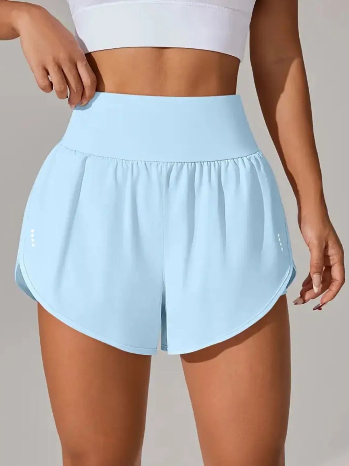 Pocketed High Waist Active Shorts designed for comfort and style at Lookzlike