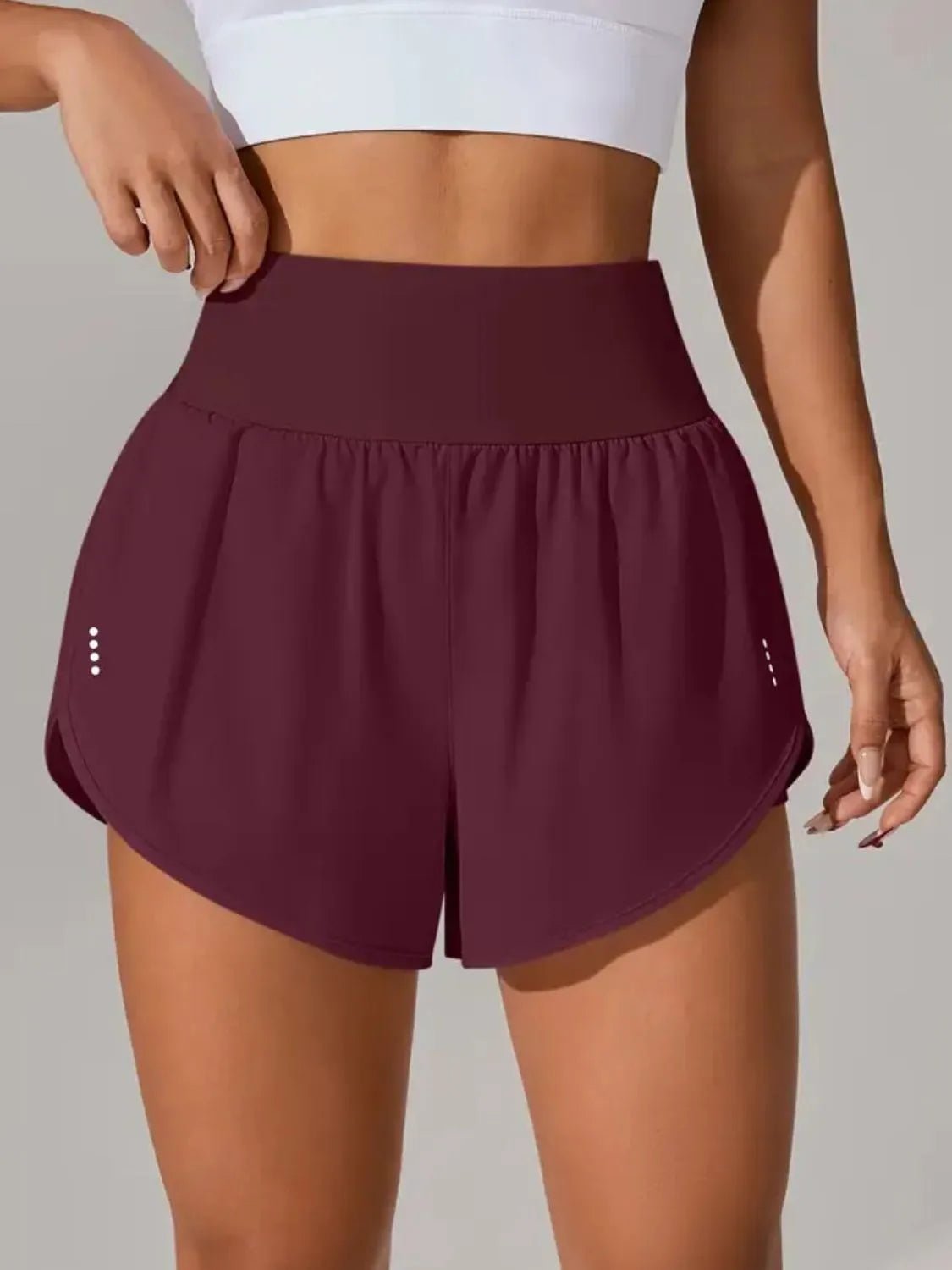Pocketed High Waist Active Shorts designed for comfort and style at Lookzlike