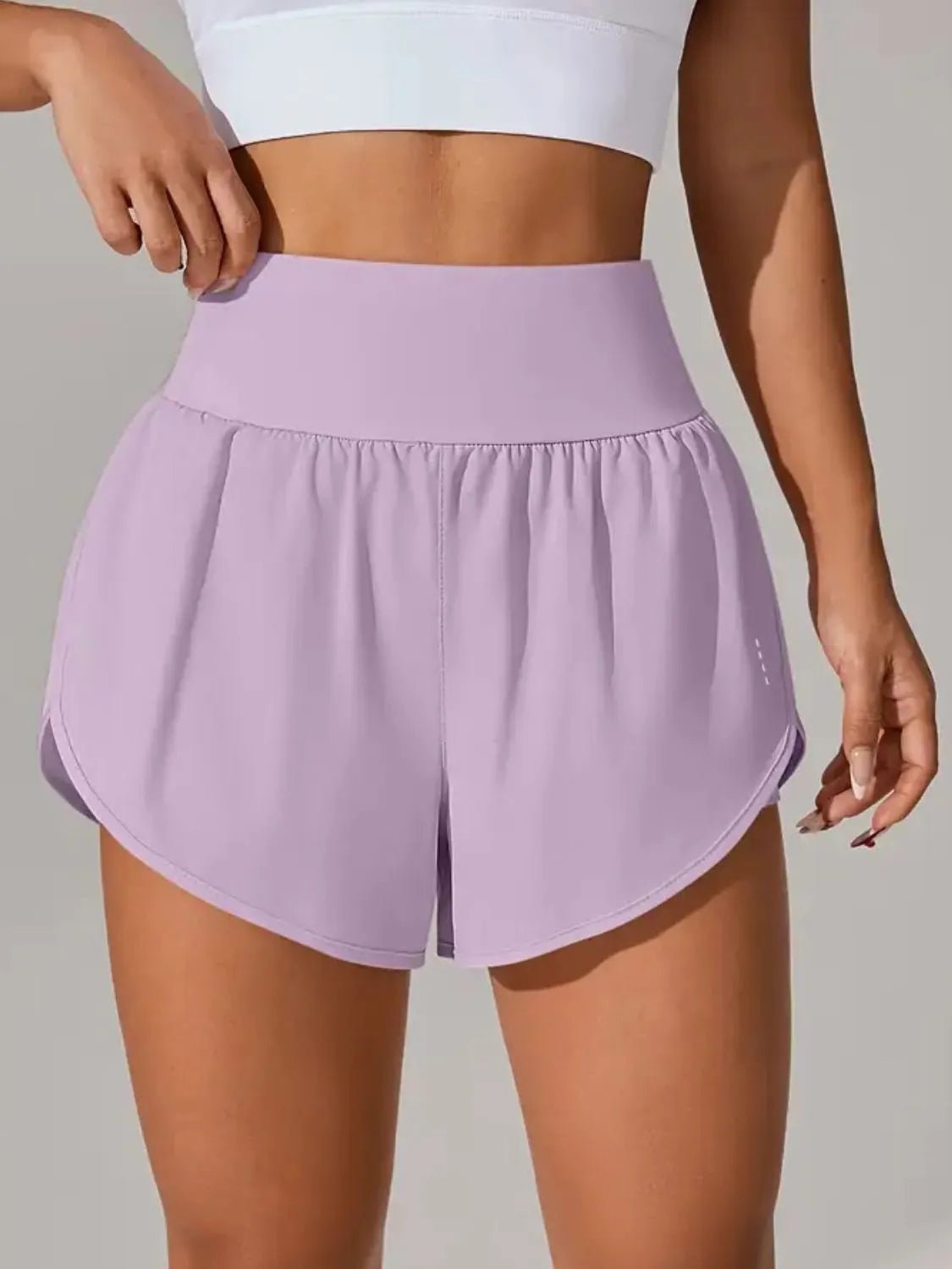 Pocketed High Waist Active Shorts designed for comfort and style at Lookzlike