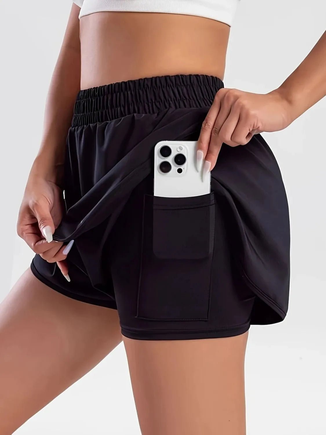 Pocketed High Waist Active Shorts designed for comfort and style at Lookzlike