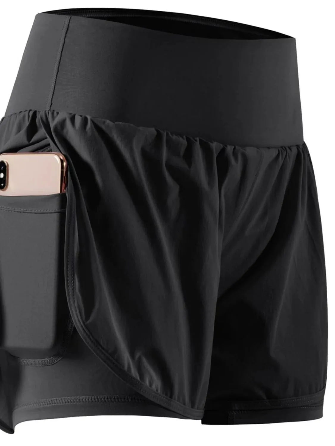 Pocketed High Waist Active Shorts designed for comfort and style at Lookzlike