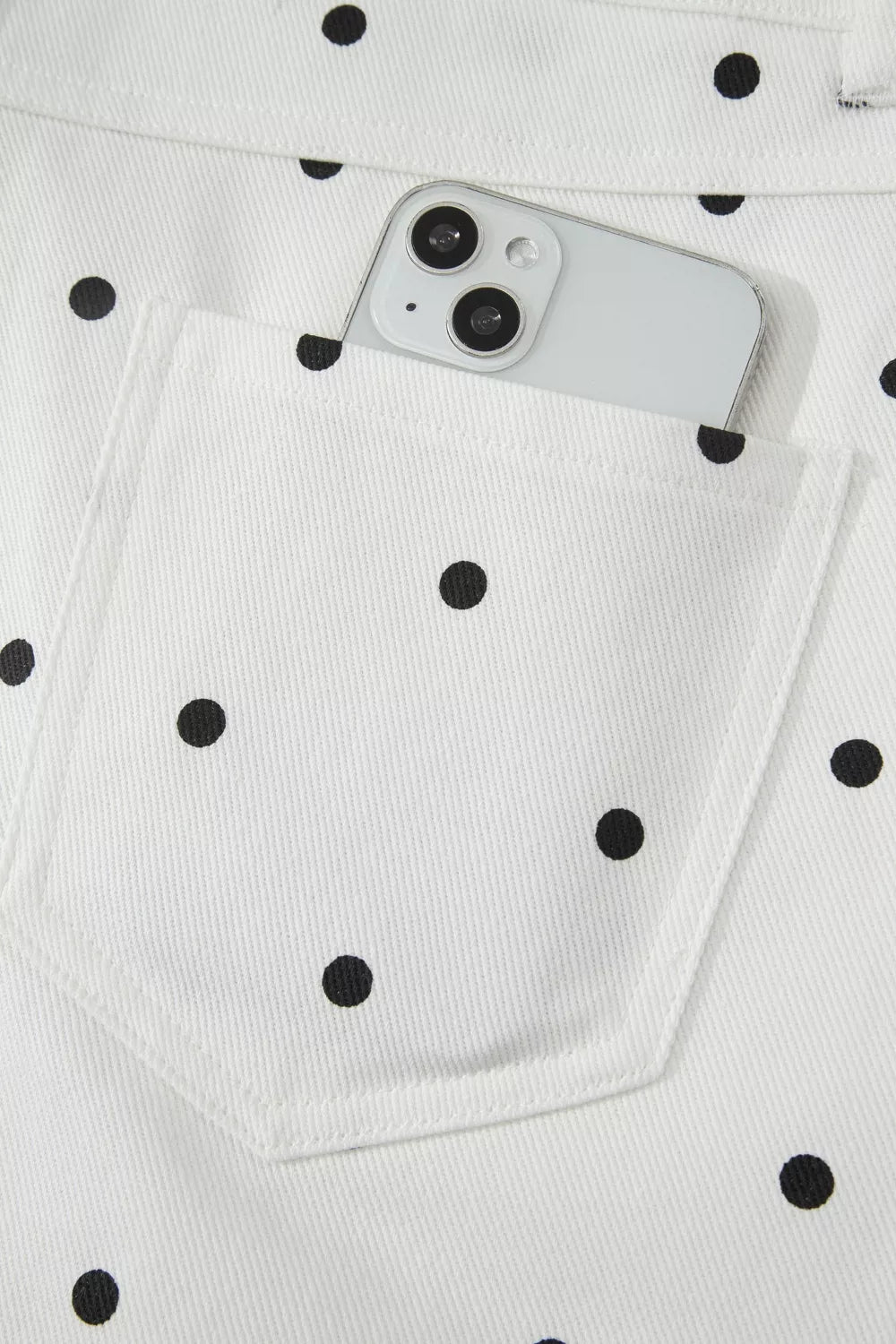 Polka Dot Scalloped Hem Shorts designed for comfort and style at Lookzlike